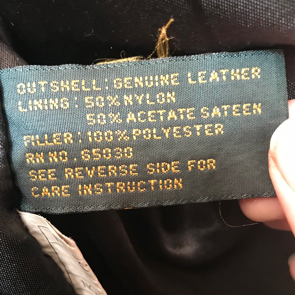 Vintage Brown and Black Leather Jacket - Picture 3 of 3